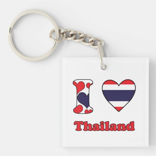 I Liebe Thailand Schlüsselanhänger (Vorderseite)