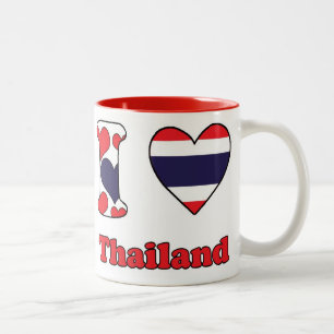 I Liebe Thailand Zweifarbige Tasse