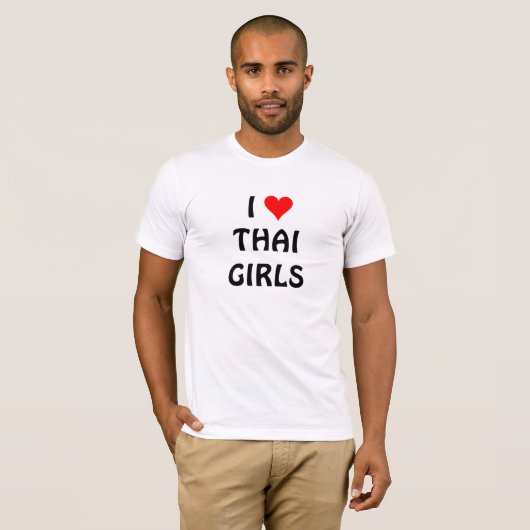 I LIEBE-THAILÄNDISCHE MÄDCHEN T-Shirt (Vorne ganz)