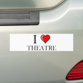 I Liebe-Theater Autoaufkleber (Auf Auto)
