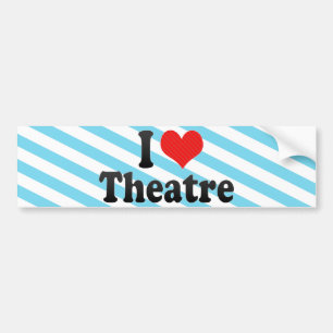 I Liebe-Theater Autoaufkleber