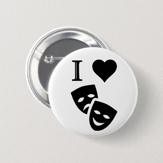 I Liebe-Theater Button (Vorne & Hinten)