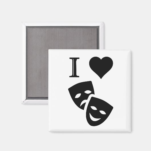 I Liebe Theater Magnet (Vorderseite/Rückseite)