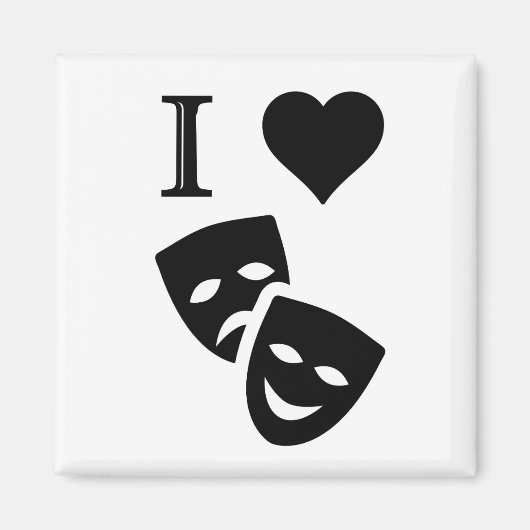 I Liebe Theater Magnet (Vorne)