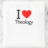 I Liebe Theologie Rechteckiger Aufkleber (Tasche)
