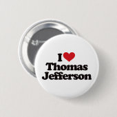 I Liebe Thomas Jefferson Button (Vorne & Hinten)