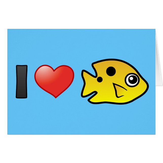 I Liebe Threespot Damselfish (Vorderseite (Horizontal))