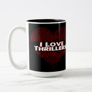 I Liebe Thrillers Black Zweifarbige Tasse