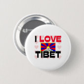 I Liebe Tibet Button (Vorne & Hinten)