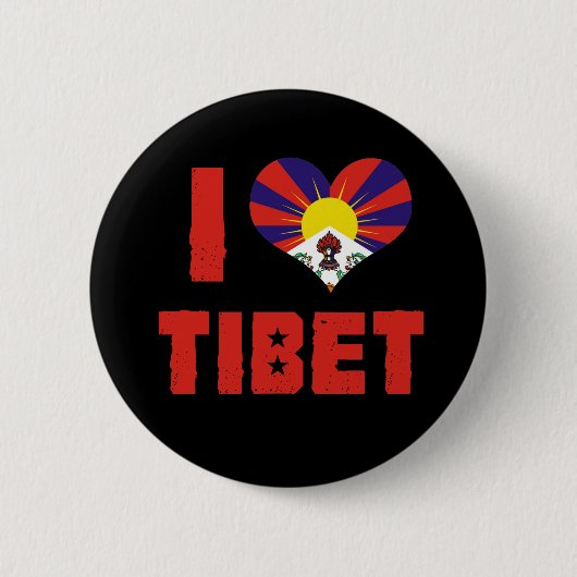 I Liebe Tibet Button (Vorderseite)