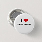 I Liebe TIEFES HAUS Button (Vorne & Hinten)