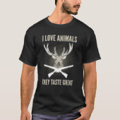 I Liebe Tiere, die große Hirschjagden kosten T-Shirt (Vorderseite)