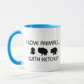 I Liebe-Tiere mit Ketschup Tasse (Links)