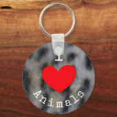 I Liebe Tiere Schlüsselanhänger (Vorderseite)