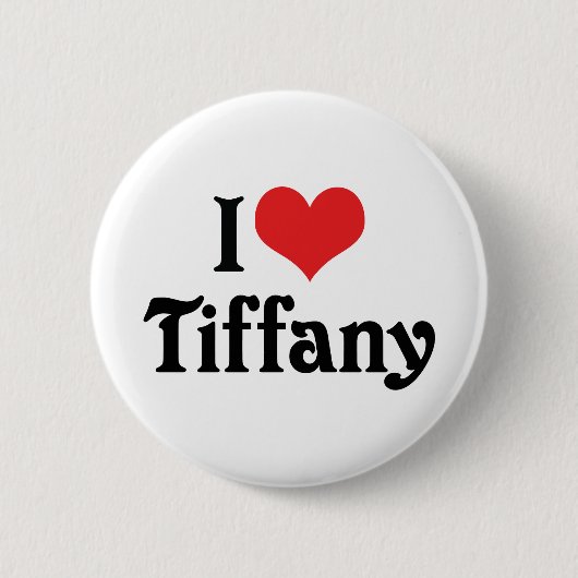 I Liebe Tiffany Button (Vorderseite)