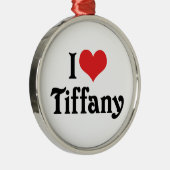 I Liebe Tiffany Silbernes Ornament (Rechts)