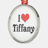 I Liebe Tiffany Silbernes Ornament (Links)