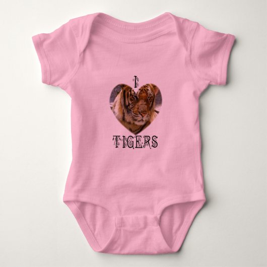 I LIEBE-TIGER BABY STRAMPLER (Vorderseite)