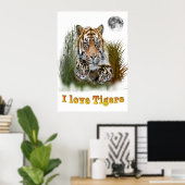 I Liebe Tiger Poster (Heimbüro)