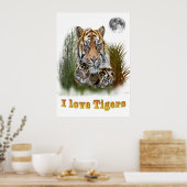 I Liebe Tiger Poster (Küche)