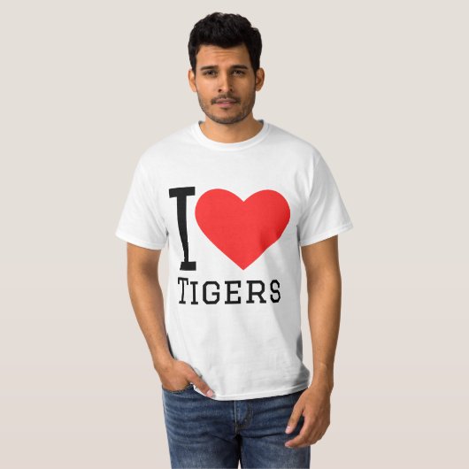 I Liebe Tiger T-Shirt (Vorne ganz)