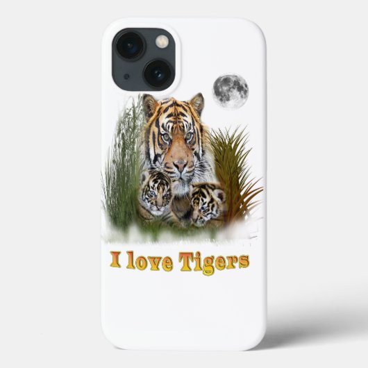 I Liebe Tigers Case-Mate iPhone Hülle (Rückseite)