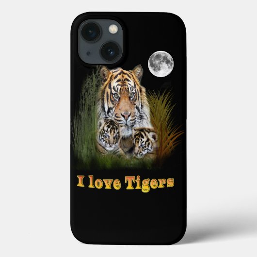 I Liebe Tigers Case-Mate iPhone Hülle (Rückseite)