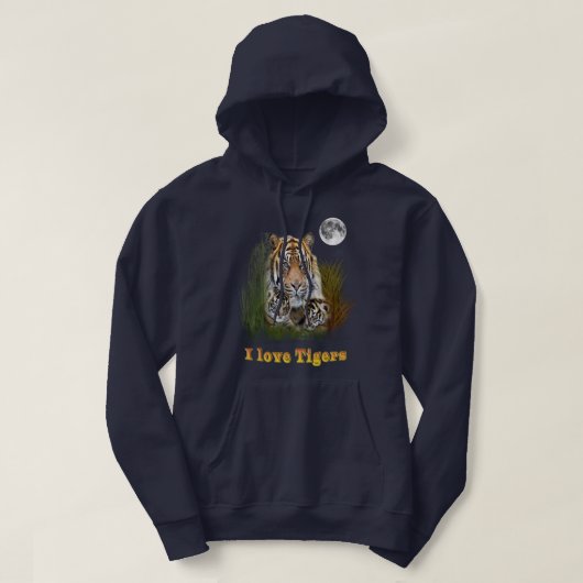 I Liebe Tigers Hoodie (Design vorne)
