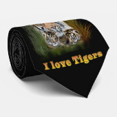 I Liebe Tigers Krawatte (Gerollt)