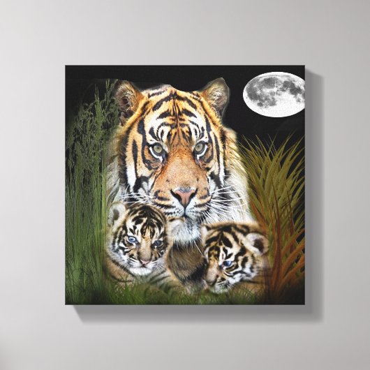 I Liebe Tigers Leinwanddruck (Vorderseite)