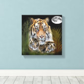 I Liebe Tigers Leinwanddruck (Insitu (Holzboden))