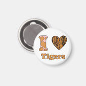 I Liebe Tigers Magnet (Vorderseite/Rückseite)
