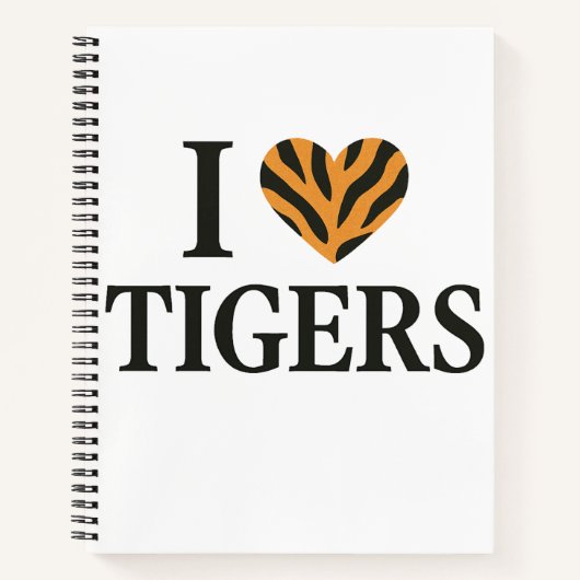 I Liebe Tigers Notizblock (Vorderseite)