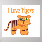 I Liebe Tigers Poster (Vorne)