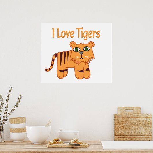 I Liebe Tigers Poster (Küche)