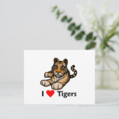 I Liebe Tigers Postkarte (Stehend Vorderseite)