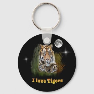I Liebe Tigers Schlüsselanhänger