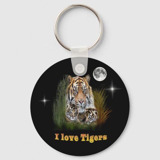 I Liebe Tigers Schlüsselanhänger (Vorderseite)