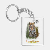 I Liebe Tigers Schlüsselanhänger (Vorderseite links)