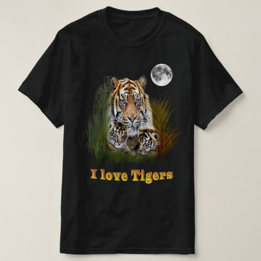 I Liebe Tigers T-Shirt (Design vorne)
