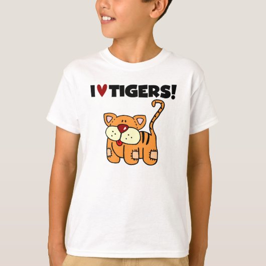 I Liebe Tigers T-Shirt (Vorderseite)