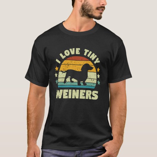 I Liebe Tiny Dackeln Dackel Hund T-Shirt (Vorderseite)
