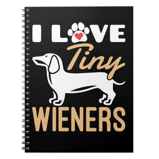 I Liebe Tiny Dackeln Funny Dackel Hund Notizblock (Vorderseite)