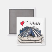 I Liebe Tirana Magnet (Vorderseite/Rückseite)