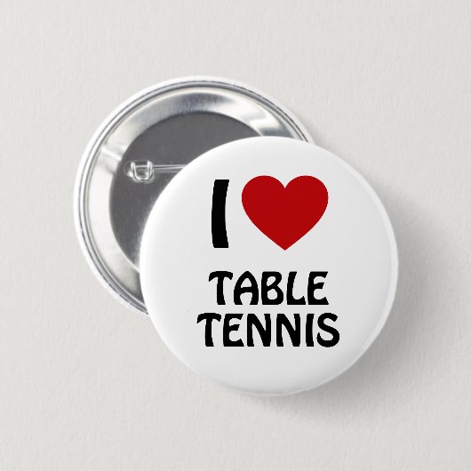 I Liebe Tischtennis Button (Vorne & Hinten)