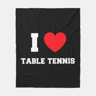 I Liebe Tischtennis Fleecedecke