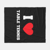 I Liebe Tischtennis Fleecedecke (Vorderseite (Horizontal))