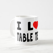I Liebe-Tischtennis Kaffeetasse (Vorderseite Links)