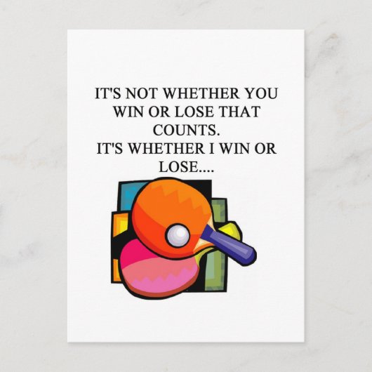 i Liebe Tischtennis Postkarte (Vorderseite)