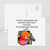 i Liebe Tischtennis Postkarte (Vorne/Hinten)